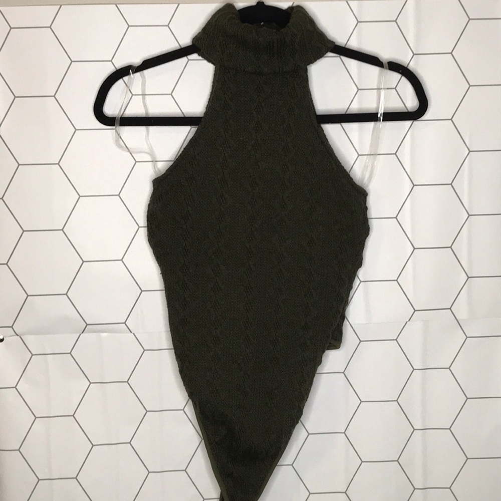 NWT Olive Turtleneck One Piece